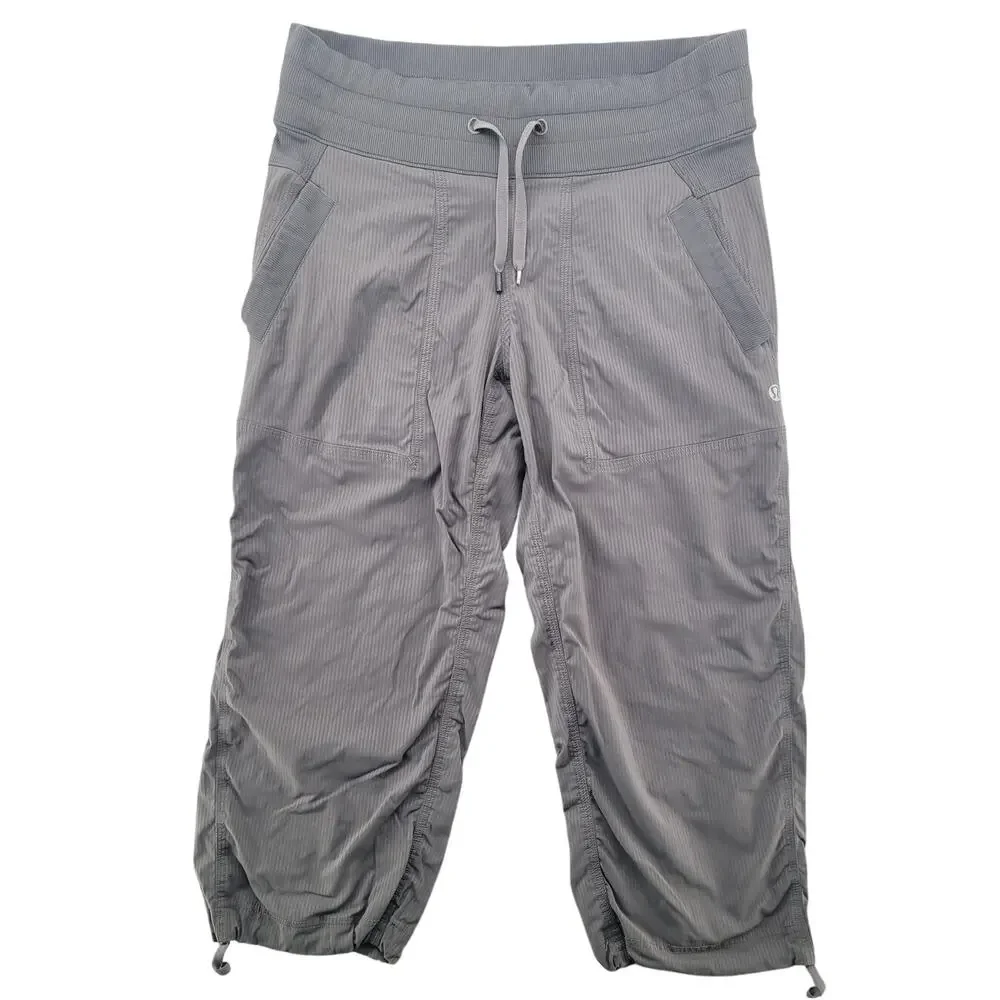 Lululemon Dance Studio Crop Pants Gray Athleisure Yoga S Pilates Travel Minimal